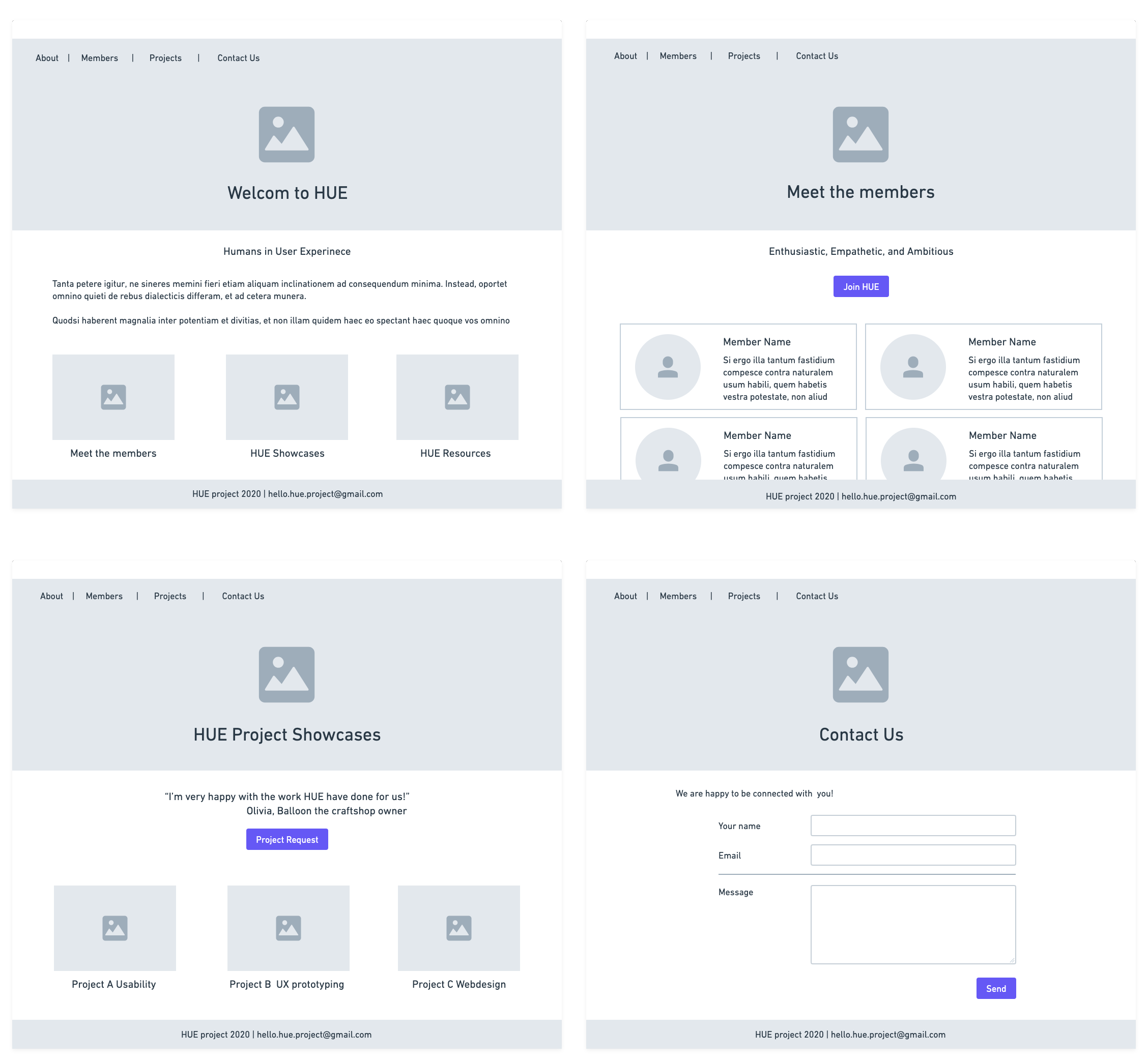 original wireframes